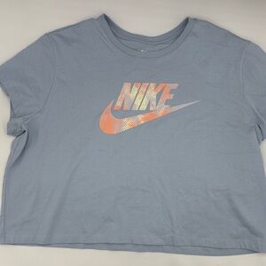 Nike Club Spot Graphic Tee in Lt Armory Blue